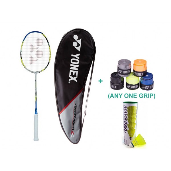Yonex Arcsaber FD Racquet Set with One Grip and Shuttlecock