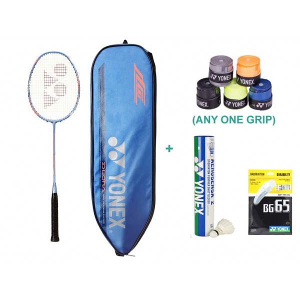 Yonex Duora 77 Badminton Racket Set with Racket Grip and String 
