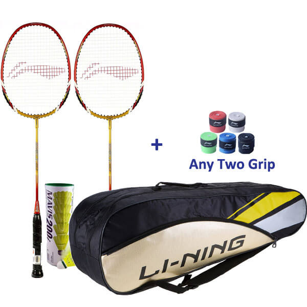 Li Ning Smash XP 90-II Badminton Racket Single Player Set