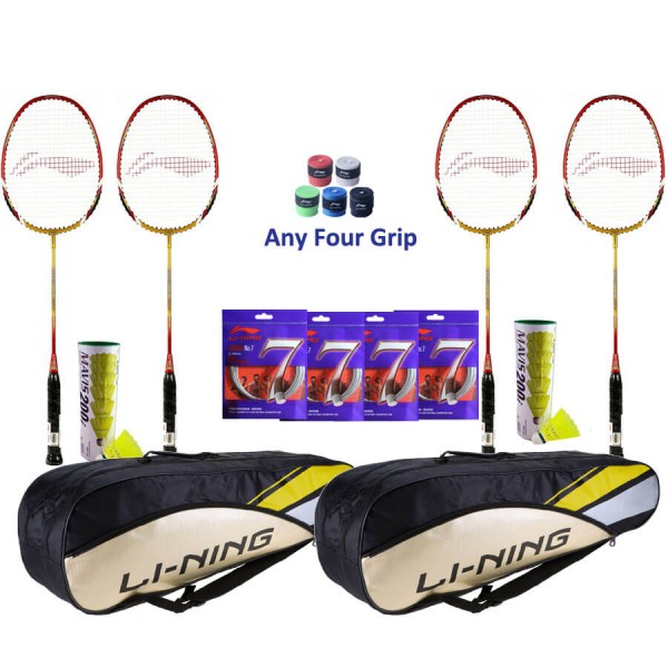 Li Ning Smash XP 90-II Racket Doubles Set