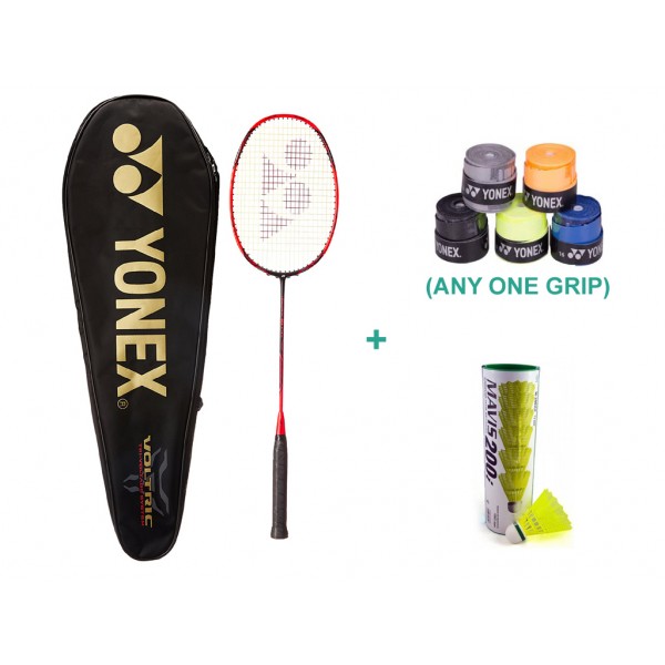 Yonex Voltric 10 DG With Yonex Badminton Racket, Grip and String