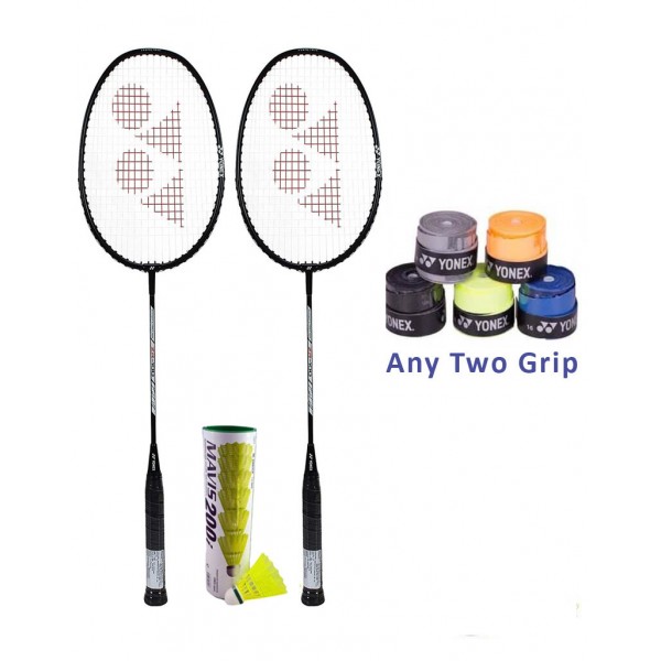Zr 100 Racket Yonex | Complete Set of Zr 100 Strung Badminton Racquet with Grip and Shuttlecock