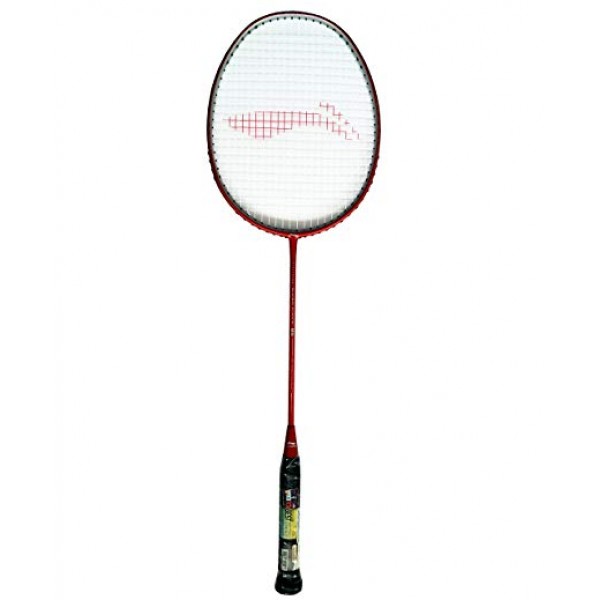 Li-Ning Super Force 85 Full Carbon Graphite Lightweight Strung Badminton Racquet, S2 (Black/Orange)