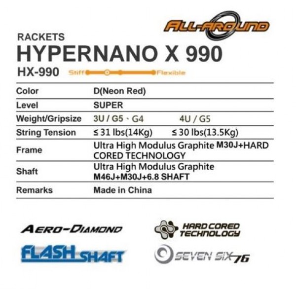 Victor HyperNano X 990 Badminton Racket