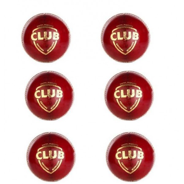 SG Club Red Cricket Ball 6 Ball set 