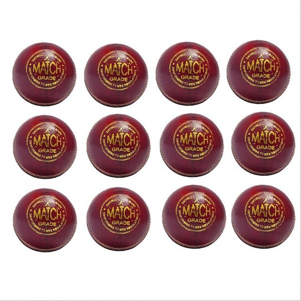 Aj Match Cricket Ball Set of 12 Ball Red...