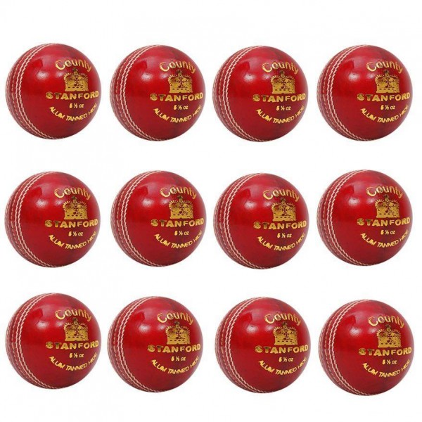 Stanford County Red Cricket Ball 12 Ball...
