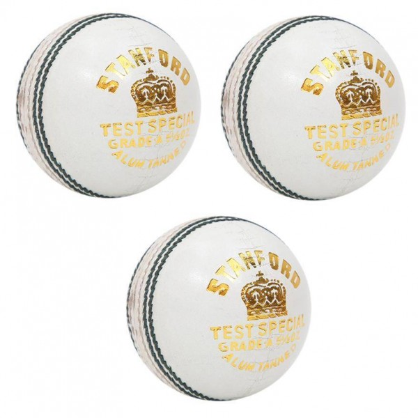 Stanford Test Special White Cricket Ball 3 Ball Set