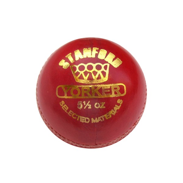 Stanford Yorker Red Cricket Ball 12 Ball Set