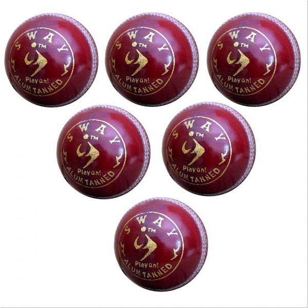 SM Sway Alum Tanned Cricket Leather Balls 6 Ball Set 