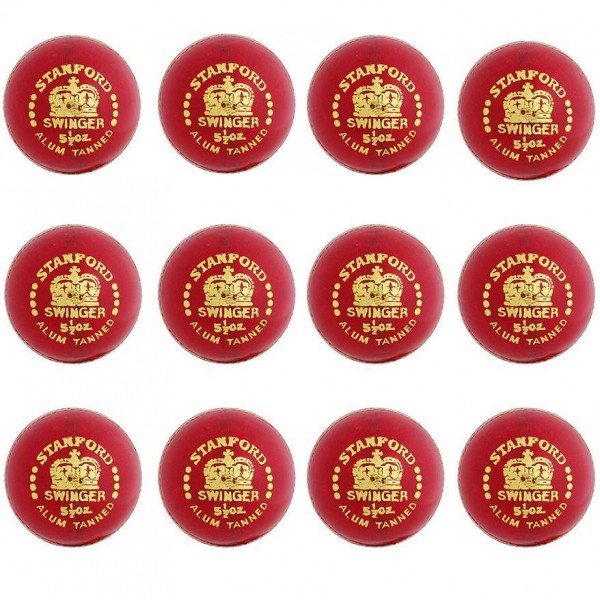 Stanford Bouncer Red Cricket Ball 12 Ball 