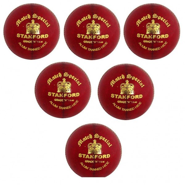 Stanford Bouncer Red Cricket Ball 6 Ball Set 