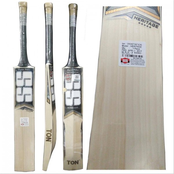 SS Ton Heritage English Willow Cricket Bat Standard Size