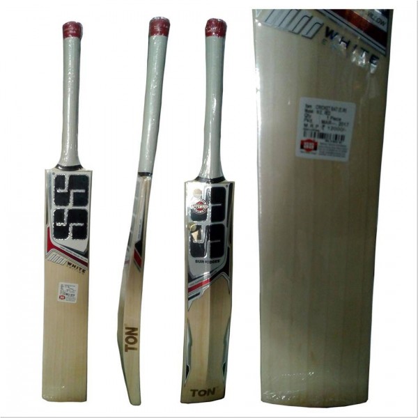 SS White Edition red English Willow Cricket Bat