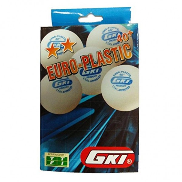 GKI Euro Plastic 40 Plus Table Tennis Ball Set of 6 Balls