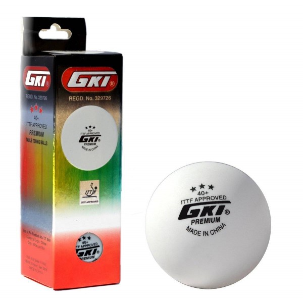 GKI Premium 40 Plus Table Tennis Ball Set of 3 Balls