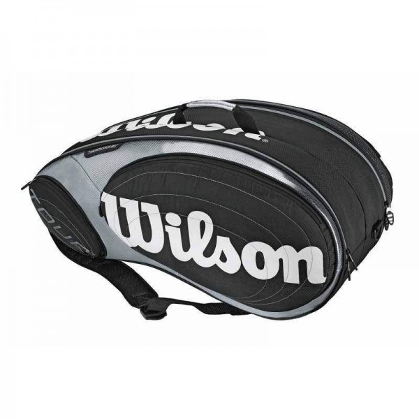 Wilson Tour 9 PK Tennis Kitbag Black and...