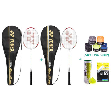 Yonex Muscle Power 700 Badminton Complete Set with String and Two Grip