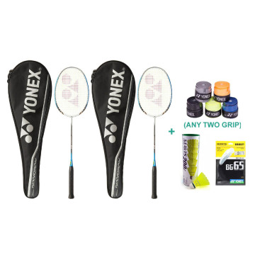 Yonex Nanoray D1 Badminton Racket Set with Two Grip and String