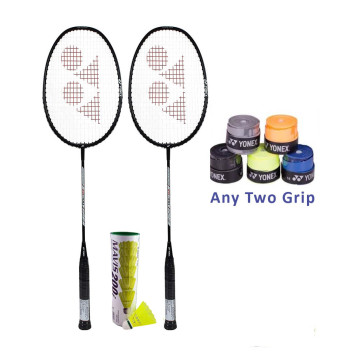 Zr 100 Racket Yonex | Complete Set of Zr 100 Strung Badminton Racquet with Grip and Shuttlecock