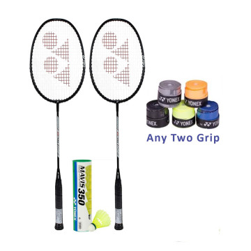 Zr 100 Racket Yonex | Complete Set of Zr 100 Strung Badminton Racquet with Grip and Shuttlecock
