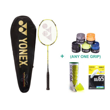 Yonex Voltric 8 E Tune Racket Set with Badminton Grip and Racket String