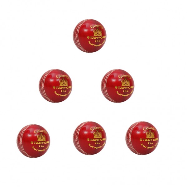 Stanford County Crown Cricket Ball 6 Ball Set 